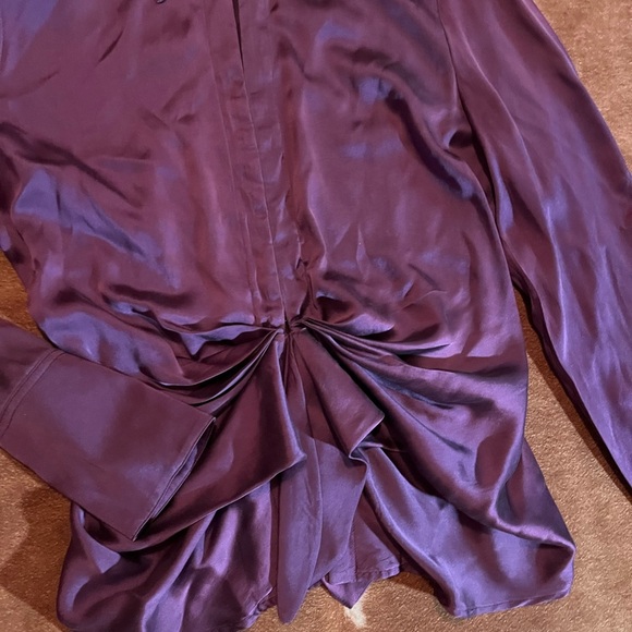 Farinaz Taghavi silk blend top 
size 6
Deep purple! - Picture 2 of 7